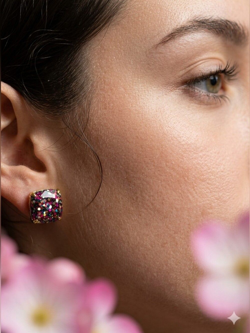 ✨ Kate Spade New York Small Square Glitter Stud Earrings ✨